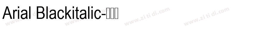 Arial Blackitalic字体转换